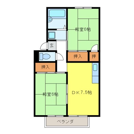 プレジール上松の物件間取画像